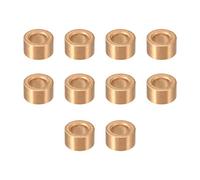 sourcing map Cojinetes de Casquillo, Manguito de rodamiento Autolubricante, 6mm Diámetro Interior, 10mm Diámetro Exterior, 6mm Longitud, Bujes de Bronce Sinterizado, 10pcs