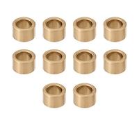 sourcing map Cojinetes de Casquillo, Manguito de rodamiento Autolubricante, 8mm Diámetro Interior, 12mm Diámetro Exterior, 8mm Longitud, Bujes de Bronce Sinterizado, 10pcs