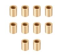 sourcing map Cojinetes de Casquillo, Manguito de rodamiento Autolubricante, 8mm Diámetro Interior, 12mm Diámetro Exterior, 15mm Longitud, Bujes de Bronce Sinterizado, 10pcs