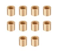 sourcing map Cojinetes de Casquillo, Manguito de rodamiento Autolubricante, 8mm Diámetro Interior, 12mm Diámetro Exterior, 12mm Longitud, Bujes de Bronce Sinterizado, 10pcs