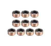 sourcing map Cojinetes de Casquillo, Manguito de Rodamiento Sin Aceite, 6mm Diámetro Interior, 8mm Diámetro Exterior, 4mm Longitud, Bujes de Acero al Carbono, 10pcs