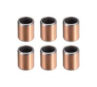 sourcing map Cojinetes de Casquillo, Manguito de Rodamiento Sin Aceite, 6mm Diámetro Interior, 8mm Diámetro Exterior, 10mm Longitud, Bujes de Acero al Carbono, 6pcs