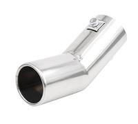 sourcing map 1,9 48mm Cola de Escape Coche Silenciador Tubo Curvado Acero Cromado