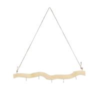 sourcing map Colgante de pared de madera flotante de 15 pulgadas, ramas decorativas con 5 ganchos para manualidades, colgar en la pared, estilo 1