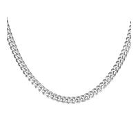 sourcing map Collar de cadena de eslabones de acero inoxidable para hombre, accesorios para hombres y mujeres, regalo de joyería, 18" x 0.35", Acero inoxidable, No es una piedra preciosa