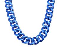 sourcing map Collar de cadena de plástico, cadena gruesa de rapero hip hop, cadenas de oro gruesas falsas, joyería, fiesta, disfraz, accesorio para hombres y mujeres, 90cm/35.4", ABS, -