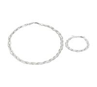 sourcing map Collar de cadena de serpiente, gargantilla de espiga apilable, collar trenzado apilable, cadenas impermeables multicapa para mujer, Big, Acero inoxidable, No es una piedra preciosa