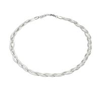 sourcing map Collar de cadena de serpiente, gargantilla de espiga apilable, collar trenzado de metal mixto, ondas chapadas, cadenas multicapa para mujer, Big, Acero inoxidable, No es una piedra