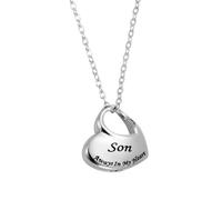 sourcing map Collar de cremación de corazón para cenizas de hijo, urna conmemorativa de cenizas, collar de cremación, impermeable, colgante de recuerdo con kit de embudo para cenizas de seres