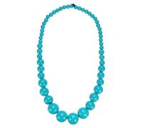 sourcing map Collar de cuentas gruesas, collar redondo de madera con cuentas de bola grande, 27.56inch, Madera, No es una piedra preciosa