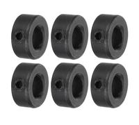 sourcing map Collar de eje de 0.4 pulgadas de acero al carbono con tornillo estilo abrazaderas negro 6 piezas