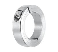 sourcing map Collar de eje de 40 mm de orificio de una sola división de acero inoxidable 304 para sistemas de cinta transportadora de automatización industrial