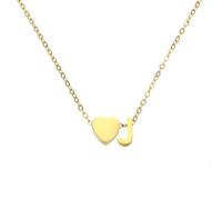 sourcing map Collares con inicial de corazón para mujer, chapado en oro de 18 quilates, dije del alfabeto J, collar de letra delicada con caja y tarjeta para regalo, oro