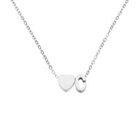 sourcing map Collares con inicial de corazón para mujer, chapado en oro de 18 quilates, dije del alfabeto C, collar de letra delicada con caja y tarjeta para regalo, plata