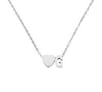 sourcing map Collares con inicial de corazón para mujer, chapado en oro de 18 quilates, dije del alfabeto G, collar de letra delicada con caja y tarjeta para regalo, plata