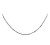 sourcing map Collares de cadena cuadrada de 4 mm de ancho, 19.7 pulgadas de largo, acero inoxidable, cadena redonda para hombres y mujeres, tono plateado