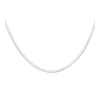 sourcing map Collares de espiga de 4 mm de ancho, 61 cm de largo, cadena de serpiente de acero inoxidable, cadena plana ajustable para mujer, regalo de joyería, plata