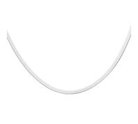 sourcing map Collares de espiga de 4 mm de ancho y 45,7 cm de largo, cadena de serpiente de acero inoxidable, cadena plana ajustable para mujer, regalo de joyería, color plateado