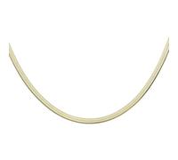 sourcing map Collares de espiga de 5 mm de ancho, 45,7 cm de largo, cadena de serpiente de acero inoxidable, cadena plana ajustable para mujer, regalo de joyería, oro