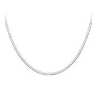 sourcing map Collares de espiga de 5 mm de ancho, 71 cm de largo, cadena de serpiente de acero inoxidable, cadena plana ajustable para mujer, regalo de joyería, plata