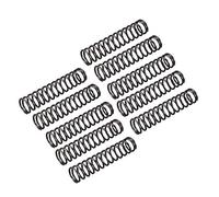 sourcing map Compresión Resorte - 1,2mm Alambre Diámetro, 11mm OD, 50mm Libre Longitud Resorte Acero Extensión Resorte, Negro, 10 Piezas