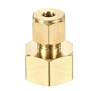 sourcing map Compresión Tubo Accesorio G1/2 Hembra Rosca x 6mm Tubo OD Recto Acoplador Adaptador Latón