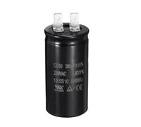sourcing map Condensador de funcionamiento CD60, 200uF 250VAC 50/60Hz CD60 condensador de arranque de motor para lavadora, compresor de aire, refrigerador, negro