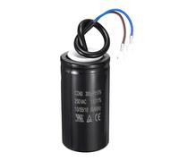 sourcing map Condensador de funcionamiento CD60, 300uF, 250 VCA, 50/60 Hz, 2 cables, condensador de arranque de motor CD60 para lavadora, compresor de aire, refrigerador, color negro