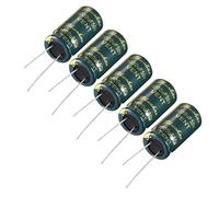 sourcing map Condensador Electrolítico Radial De Aluminio Bajo Verde ESR 1000uF 50V 13X25mm 5Pcs