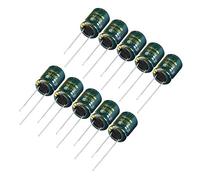 sourcing map Condensador Electrolítico Radial De Aluminio Bajo Verde ESR 6.8uF 400V 10 X 13mm 10Pcs