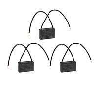 sourcing map Condensador para Ventilador de Techo CBB61 1,5uF 250V AC 2 Cables, Condensador de Película Polipropileno Metalizado 37x24x13mm para Generador Motor Bomba Ventilador Eléctrico, 3uds