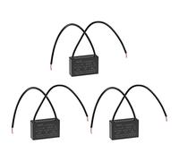sourcing map Condensador para Ventilador de Techo CBB61 1uF 250V AC 2 Cables, Condensador de Película Polipropileno Metalizado 36x23x12mm para Generador Motor Bomba Ventilador Eléctrico, 3uds