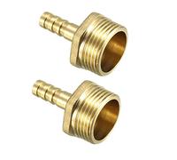 sourcing map Conector Adaptador de Montaje de Manguera de Púas de Latón, Tubo Macho G3/4 con Púas de 8,5 mm, 2 piezas