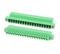 sourcing map Conector de bloque de terminales de tornillo de montaje en PCB de 18 pines, 3,81 mm, 300 V 8 A, montaje de brida de enchufe enchufable para módulos de alimentación de audio y electrónica