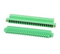 sourcing map Conector de bloque de terminales de tornillo de montaje en PCB de 24 pines de 3,5 mm, 300 V 8 A, montaje de brida de enchufe enchufable para módulos de alimentación de audio y electrónica