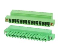 sourcing map Conector de bloque de terminales de tornillo de montaje en PCB de 3,5 mm, paso de 3,5 mm, 300 V 8 A, montaje de brida de enchufe enchufable para módulos de alimentación de audio y