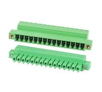 sourcing map Conector de bloque de terminales de tornillo de montaje en PCB de 3,81 mm de paso de 300 V 8 A, montaje de brida de enchufe enchufable para módulos de alimentación de audio y electrónica