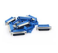 sourcing map Conector de Cable Plano IDC Macho de 25 Pines D-Sub DB25 de Puerto Paralelo de 10 Piezas
