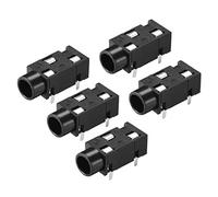 sourcing map Conector de Conector de Audio de 3,5 mm Conector PCB Hembra Hembra de 3 Pines pj-320 5pcs