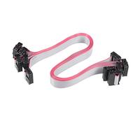 sourcing map Conector Hembra del Cable Plano, De La Cinta del Conector De Los Pernos del IDC 12 30cm Paso 2.54mm, 5Pcs