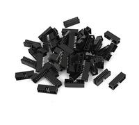 sourcing map Conector JTAG Hembra Negro Encabezado del Cuadro de IDC 50 pcs DC3-16P 16 Modo Paso de 2,54mm