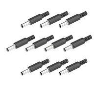 sourcing map Conector Macho de CC 5,5x2,1mm, Adaptador de Soldadura de Extremos de Fuente de Alimentación, Reemplazo de Conectores de Barril de CC de Bricolaje, 10 Piezas