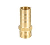 sourcing map Conector Manguera de Lengüeta, Racor Manguera de Latón, Púa de 12mm, Rosca Macho G1/4, Adaptador Manguera Tubo