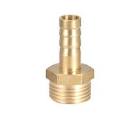 sourcing map Conector Manguera de Lengüeta, Racor Manguera de Latón, Púa de 8mm, Rosca Macho G3/8, Adaptador Manguera Tubo