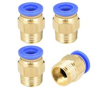 sourcing map Conector Manguera Empuje, Racor Neumatico Recto, Tubo de 10mm Diámetro Exterior x G3/8 Macho, Adaptador Manguera Tubo, Enchufe Rapido Neumatico, 4 Piezas