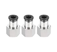 sourcing map Conector Manguera Empuje, Racor Neumatico Recto, Tubo de 6mm Diámetro Exterior x 1/4PT Hembra, Adaptador Manguera Tubo, Enchufe Rapido Neumatico, 3 Piezas