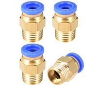 sourcing map Conector Manguera Empuje, Racor Neumatico Recto, Tubo de 8mm Diámetro Exterior x 1/4 G Macho, Adaptador Manguera Tubo, Enchufe Rapido Neumatico, 4 Piezas