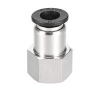sourcing map Conector Manguera Empuje, Racor Neumatico Recto, Tubo de 8mm Diámetro Exterior x 1/4PT Hembra, Adaptador Manguera Tubo, Enchufe Rapido Neumatico