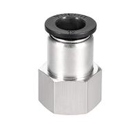 sourcing map Conector Manguera, Racor Neumatico Recto, Tubo de 12mm Diámetro Exterior x 1/2PT Hembra, Adaptador Manguera Tubo, Enchufe Rapido Neumatico