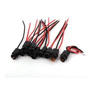 sourcing map Conector Portalámparas Freno Negro 10Pcs Auto Plástico 12V
